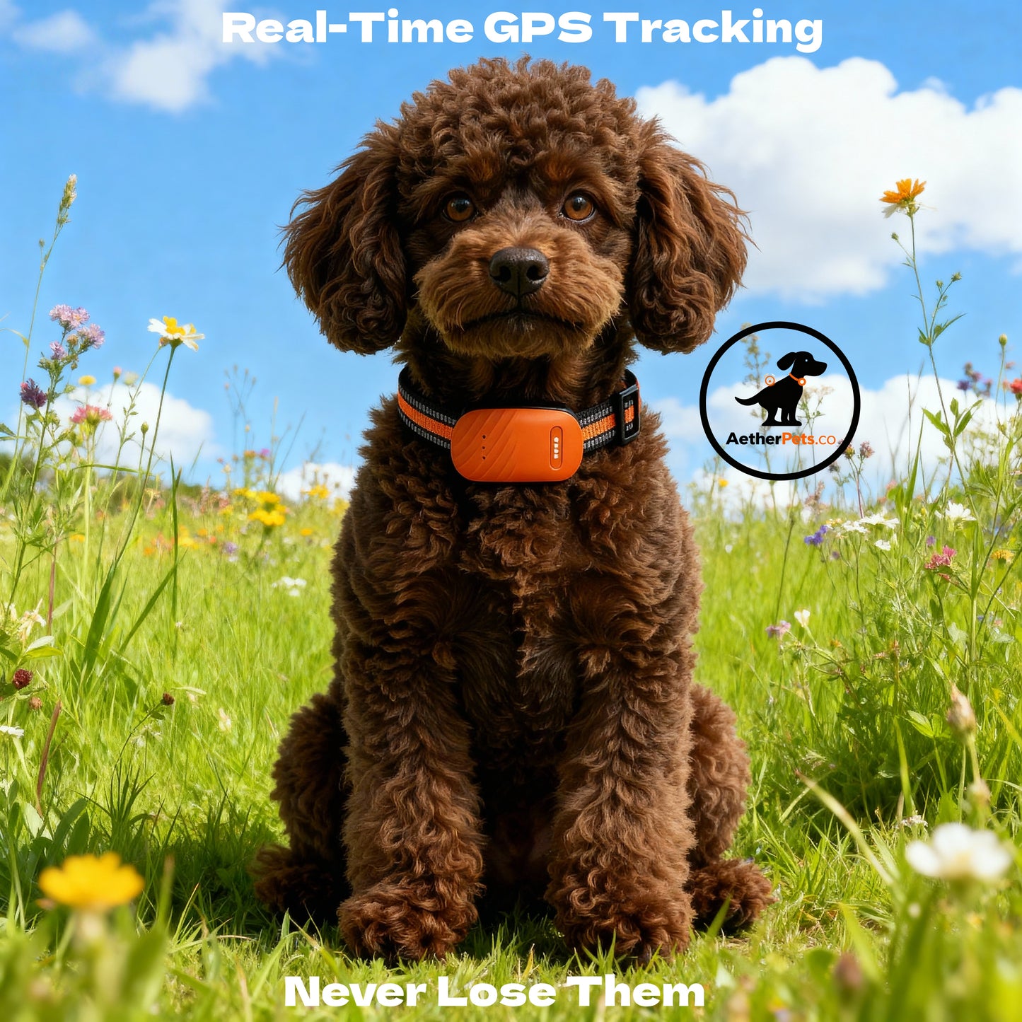 Never Lose Them Again! GPS Pet Tracker Collar - Real-Time Tracking & Smart Geo-fence for Dogs/Cats
