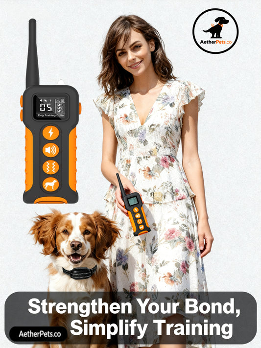 Smart Anti-Bark Training Collar - 3 Modes (Sound/Vibe/Static), Multi-Dog Remote Control